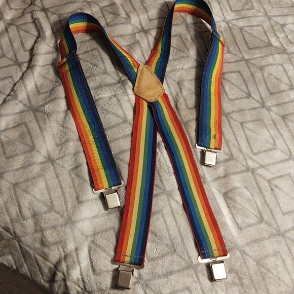 🌈 rainbow hat and suspenders set - Picture 3 of 9